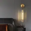 Lámpara de araña de cobre para mesita de noche, estilo minimalista italiano, lujosa y elegante, creativa y única, con decoraciones de cristal K9, adecuada para iluminación de entrada