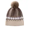 Chapéu de Lã Cashmere Tricotado Estilo Coreano de Inverno para Mulheres, Chapéu de Lã Engrossado, Chapéu Frio para Ciclismo ao Ar Livre, Chapéu Quente e à Prova de Frio, Chapéu com Proteção para Orelhas