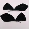 Directo de fábrica en línea popular jisoo Zhixiu mismo lazo clip de pelo de terciopelo negro accesorios para el cabello