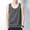Camiseta Básica Masculina de Verão Fina Tendência Versátil Algodão Puro Sem Mangas Colete Venda Direta da Fábrica