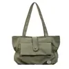Bolsa de Ombro Feminina Estilo Japonês Ins de Grande Capacidade para Estudantes Universitários, Trabalho, Aula, Bolsa Tote, Bolsa de Mão Casual Feminina