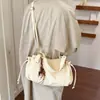 Bolso de Mano Vintage de Cuero Suave Plisado para Mujer 2026 Principios de Otoño Gran Capacidad de Alta Gama Versátil Bandolera