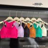 Roupa íntima sexy com alça de corrente brilhante estilo europeu e americano, enfeites de diamantes, lindas costas, colete pequeno com base de camisa com bojo no peito