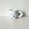 Nueva Taza de Cerámica Estilo Europeo con Oreja Grande Estilo Europeo Patrón Pellizcado a Mano Celebridad de Internet Douyin Taza con Salpicadura de Tinta Punto de Spray Taza de Café Talla Grande