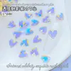 6mm V Corazón Corazón de Melocotón Celebridad de Internet Populares Planos Fondo Plano Forma Especial Diamante Uñas Joyería Diamante Decoración Cristal de Vidrio Usable Uñas Diamante