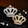 Broche Estilo Coreano Nuevo 2023 Individualidad Pareja Corona Diamante Completo Temperamento Pin Aleación Electrochapada Accesorios de Joyería