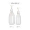 Botella dispensadora de loción redonda transparente con hombros caídos 500 ml, botella de gel de ducha 300 ml, botella de champú