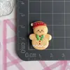 Hombre de Jengibre Navideño Creativo Grande y Pequeño Galleta Comida Juguete Dibujos Animados Resina Accesorios Joyería Pegamento de Crema Pasador Accesorios para el Cabello Lote
