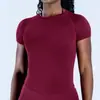 Camiseta Deportiva de Manga Corta Transpirable de Secado Rápido de Alta Elasticidad Ajustada que Absorbe la Humedad, Top Cruzado sin Costuras para Fitness, Yoga