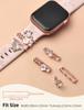 Correa de silicona para reloj inteligente, anillo decorativo con dije de diamantes de imitación, abalorio de moda, anillo decorativo para AppleWatch.