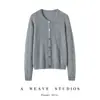 26 modelos nuevos de cárdigans 100% cachemira pura, chaquetas de punto de cuello redondo para mujer, suéteres elegantes con patrón de rombos huecos para otoño e invierno