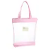 Bolsa de malla portátil con cremallera, bolsa transparente para documentos tamaño A4, bolso de mano para estudiantes, bolsa para libros, bolsa de aprendizaje, libros de texto.