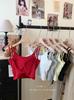 Camisola Sexy de Primavera y Verano con Gran Abertura y Lazo en la Espalda para Mujer, Adecuada tanto para Uso Interior como Exterior, con Almohadillas Fijas en el Pecho y Diseño sin Espalda