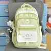 Mochila Estilo Coreano com Cor Contrastante, Estrelas e Bolinhas para Meninas do Ensino Fundamental e Médio, Aparência Sofisticada, Moderna, Grande Capacidade, Leve, Bolsa Escolar