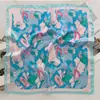 Bufanda de Seda Ligera de Verano Estilo Chino Plantas Flores Artísticas para Mamá Combinación con Camisa Decoración Corbata Bolso Cuadrado Rejuvenecedor