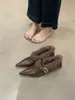 Sapatilhas Peludas de Moda Francesa para Mulheres 2025 Inverno Novo Estilo Sapatos Pequenos de Couro Forrados com Lã Sapatos Mary Jane de Salto Baixo Sapatos Quentes de Algodão