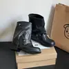 Botas negras estilo Martin con tacón grueso para mujer, nuevo estilo verano 2026, bota individual, bota de plataforma, bota vaquera occidental, botín