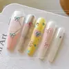 Accesorios para Uñas con Forma de Lazo Estilo Francés Pintados en Spray Tridimensionales Dulces Decoraciones para Uñas Brillantes de Color Sólido Accesorios Metálicos