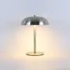 Lámpara de Mesa Creativa de Hongo Recargable por USB Luz Regulable para Hotel, Bar, Dormitorio, Mesita de Noche, Estudio, Luz Nocturna de Ambiente