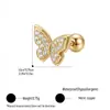 Nuevo Pendiente de Hueso de Oreja con Chapado en Cobre Dorado y Circonita Microincrustada Joyería para Piercing Venta Caliente Estilo de Alta Gama Pendiente de Tachuela Pendiente de Hueso de Oreja