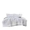 Calidad de hotel cinco estrellas, 100% algodón, impermeable, relleno de plumón, diseño a cuadros, edredón de invierno, engrosado, blanco puro, adecuado para casas de huéspedes