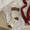 Meias femininas da Coreia do Sul Ins Dachshund Dog Meias fofas de desenho animado Outono e inverno Meias de cano médio para mulheres Meias femininas que absorvem o suor para mulheres