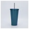 2024 Novo Copo com Canudo de Aço Inoxidável 710ml Tampa de Abertura Grande Copo para Milk Tea Pérola Capacidade Grande Personalizável Copo de Água Térmico