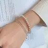 Pulseira de Corrente com Pérolas e Contas Multicamadas para Mulheres, Única e Bonita, Exquisita e Elegante, com um Toque de Luxo Leve e de Alto Padrão