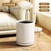 Cubo de basura para sala de estar, Contenedor de basura doméstico de alta gama de gran capacidad para cocina, inodoro, baño, dormitorio, con tapa y ruedas