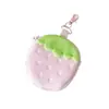Monedero de Felpa Fresa Hisocute para Monedas Estudiante Portátil Bolsa para Auriculares Bolsa de Maquillaje Bolsa Pequeña para Compresas Colgante de Almacenamiento