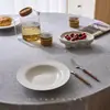 Toalha de mesa redonda de algodão e linho japonesa à prova d'água à prova de óleo anti-queimadura descartável doméstica luxo leve mesa redonda grande toalha de mesa toalha de mesa tecido de toalha de mesa