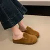 Sandálias Birkenstock Peludas de Solado Grosso para Mulheres, Quentes para Outono/Inverno, Meias-pantufas Fechadas para Uso Externo, Novo Estilo 2026, de Calçar, Pantufas de Algodão com Forro de Fleece