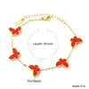 Pulseira de Aço Inoxidável com Elemento Borboleta Estilo Luxo Acessível Mais Vendida Transfronteiriça Moda Ins Elegante Simples Versátil para Meninas