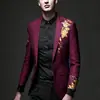 2026 Transfronterizo Amazon Primavera Nuevo Traje para Hombre Estampado Paisley Dorado para Boda Casual Ajuste Delgado