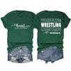 Camiseta Base de Manga Corta con Cuello Redondo para Mujer, Estilo Casual Europeo y Americano, Versátil, para Lucha Libre, Mamá, Amazon Transfronterizo