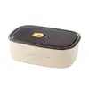 Caixa Bento de Aço Inoxidável 304 Caixa de Almoço Compartimentada Aquecimento no Micro-ondas Preparação de Refeições Caixa Selada para Manter Fresco na Geladeira Caixa de Almoço Almoço