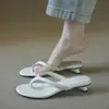 Sandalias de Exterior de Tacón Medio de Nuevo Estilo Primavera-Verano 2026 para Mujer, Cómodas, Elegantes, Modernas, Versátiles Chanclas