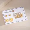 Pequeño Nicho Simple Estrella Corazón Dopamina Acero Inoxidable Set Europeo Americano Lujo Ligero Temperamento Sentido del Diseño Pendientes para Mujer