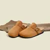 Zapatos Birkenstock Transfronterizos, Medias Pantuflas con Puntera, Zapatos sin Cordones para Mujer, Nuevas Medias Pantuflas Antideslizantes de Suela Gruesa, Comercio Exterior