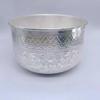 Cuenco de Plata de Ley 999 Cuenco de Sopa de Plata de Ley Cuenco para Agua Lavado de Té Cuenco de Té Grande Plata Copo de Nieve de Yunnan Pie Hecho a Mano Exquisito Cuenco de Arroz de Plata
