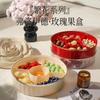 Mesa de café de sala de estar de alto valor para el hogar, Bandeja para frutas secas, Plato de snacks de frutos secos multicapa, Caja de dulces de rosa de lujo ligero