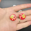 Tela Rab gato KT lindo acrílico agujero pasante tarjeta diy joyería pulsera accesorios cadena para teléfono móvil material
