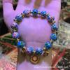 Nuevo Pulsera Blanca del Dios de la Riqueza Estilo Chino Pulsera de Cristal Serie de Pulseras Esmalte de Flor Cloisonné Cloisonné Cloisonné Estilo Nacional