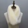 Bufanda Gruesa y Cálida de Piel Sintética de Zorro, Protector de Cuello, Bufanda Grande para Cuello, Cuello de Piel, Pin para Bufanda de Piel, Cubre Cuello para Mujeres en Otoño e Invierno