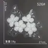 J04 Novo Vestido Tingível DIY com Bordado de Lantejoulas e Miçangas em Malha Bai Xi Decoração com Bordado de Máquina Computadorizada com Flores 3D