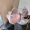 Bolsa transversal de ombro feminina casual simples com textura, tendência transfronteiriça, nova moda verão 2026