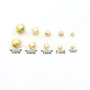 Retenção de Cor Elevada Banhado a Ouro 18k Contas com Cantos Facetados Contas Rombos Amuleto da Sorte Contas Espaçadoras Pulseira com Contas Colar Acessórios para Joias DIY