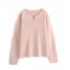 Conjunto de dos piezas de falda de punto con bordado de lana pura, cuello en V y manga larga para otoño e invierno para mujer, nuevo conjunto de dos piezas de suéter de punto con diseño calado