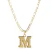 Amazon Transfronterizo Nuevo Collar de 26 Letras Collar con Colgante de Letra Cadena Extendida de Clip de Papel Joyería Gótica para Mujeres