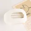 Pinza de Pato Grande Estampado de Leopardo Color Sólido Color Neutro Transfronteriza Pinza Plana Ovalada para el Cabello Pinza para la Parte Trasera de la Cabeza Pinza para el Cabello Mate